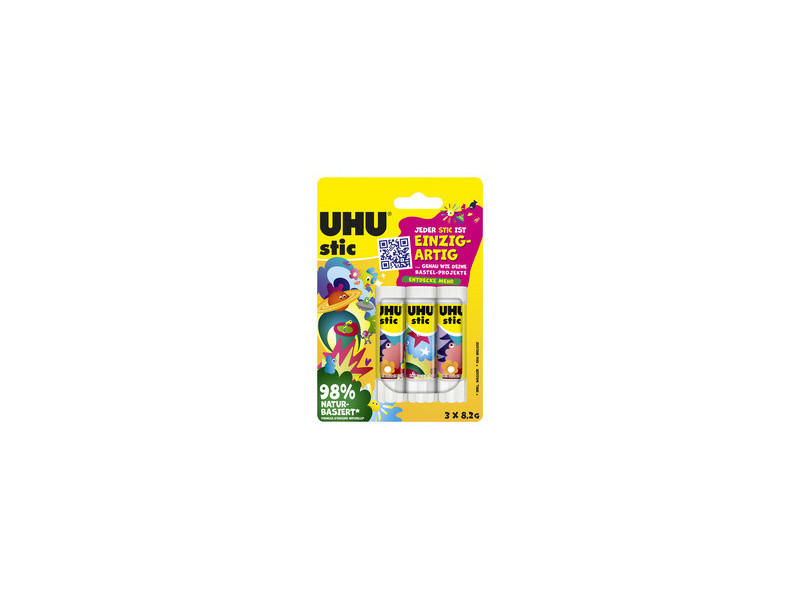 UHU Bâton de colle stic UNIQUE, sans solvant, 2x 21 g