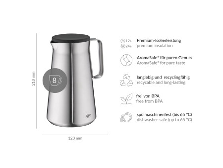 alfi Pichet isotherme DRIVE! acier inoxydable mat, 1,0 litre