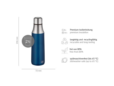 alfi Gourde isotherme CITY BOTTLE, mystic blue, 0,5 litre