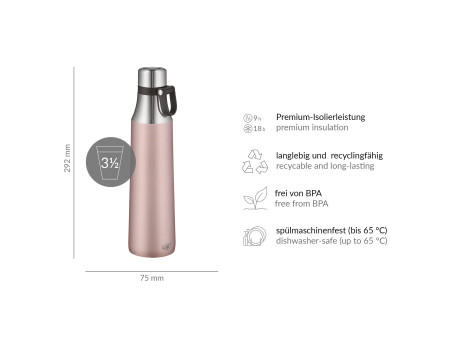 alfi Gourde isotherme CITY BOTTLE LOOP, vintage rose, 0,7 L