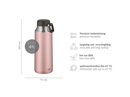 alfi Gourde isotherme CITY TEA BOTTLE, vintage rose, 0,9 L