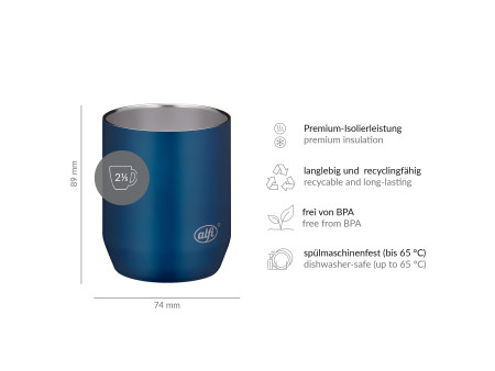 alfi Gobelet isotherme CITY DRINKING CUP, 0,28 L,mystic blue
