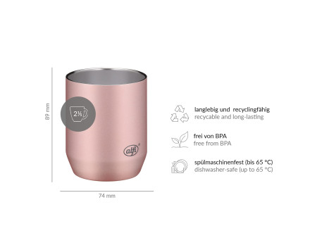 alfi Gobelet isotherme CITY DRINKING CUP, 0,28 L, rose