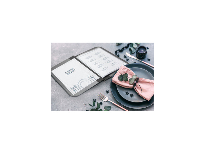 Securit Protège-menus ESSENTIAL, A5, noir