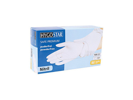 HYGOSTAR Gant en nitrile 'SAFE PREMIUM', L, blanc