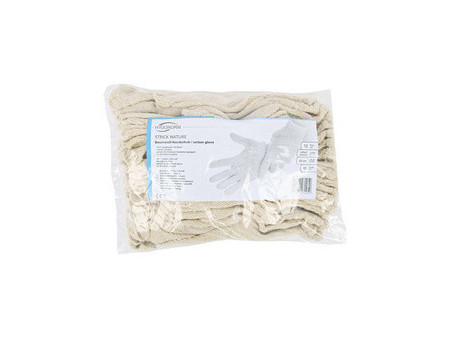 HYGONORM Gant en coton Cuff Light, L, blanc