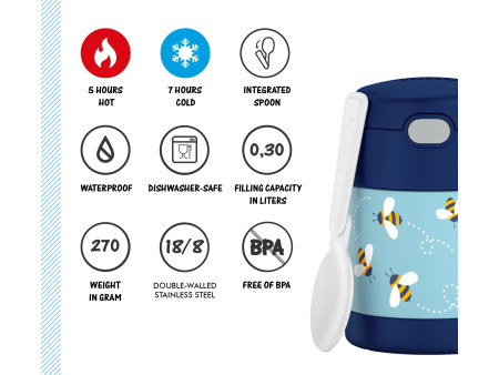 THERMOS Récipient alimentaire FUNTAINER Food Jar, abeilles