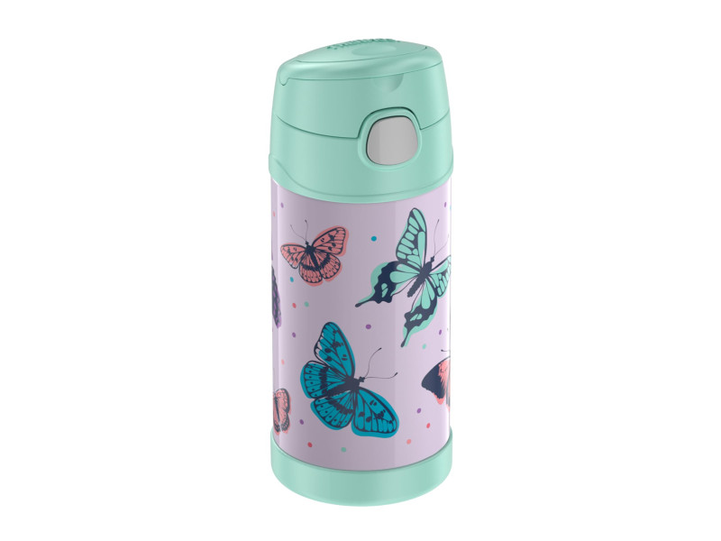 THERMOS Gourde isotherme FUNTAINER Straw Bottle, papillons
