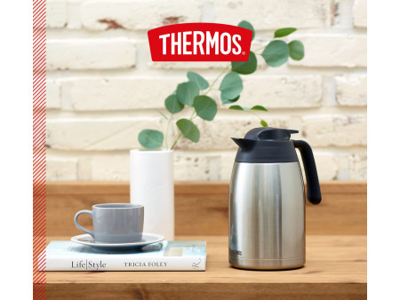 THERMOS Pichet isotherme THV, 1,5 litre, inox / noir