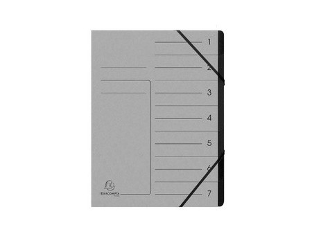 EXACOMPTA Trieur, A4, carton, 7 compartiments, bleu