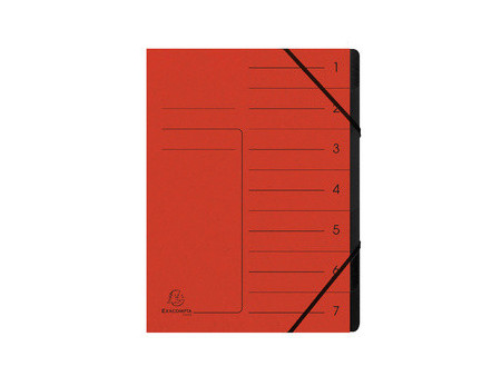 EXACOMPTA Trieur, A4, carton, 12 compartiments, gris