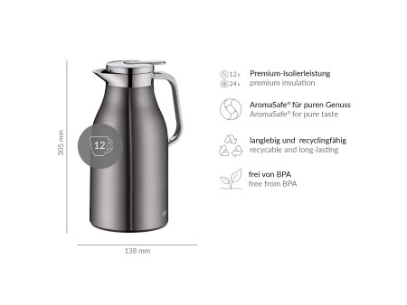 alfi Pichet isotherme SKYLINE, 1,5 litre, cool grey mat