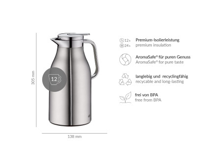 alfi Pichet isotherme SKYLINE, 1,5 litre, stainless steel