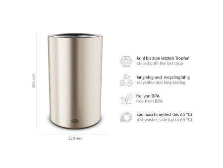 alfi Rafraîchisseur de bouteille VINO, acier inox brillant