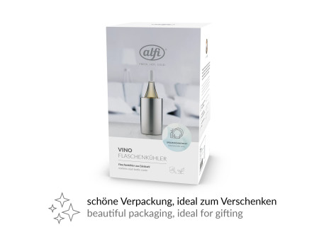 alfi Rafraîchisseur de bouteille VINO, acier inox noir mat