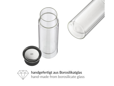 alfi Carafe en verre FLOWMOTION, à double paroi, 0,75 litre