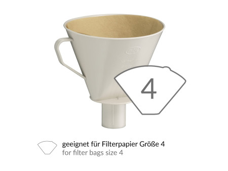 alfi Filtre à café AROMA PLUS, en plastique bio, beige