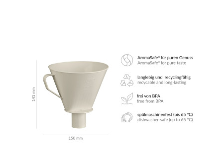 alfi Filtre à café AROMA PLUS, en plastique bio, beige