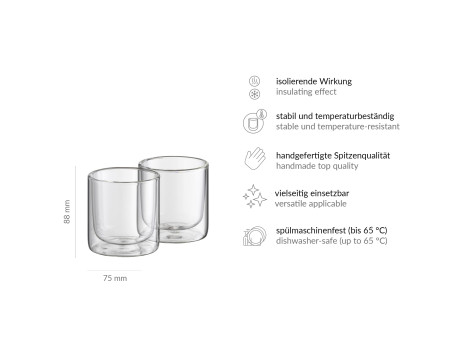 alfi Set de verres GLASSMOTION, paroi double, 190 ml