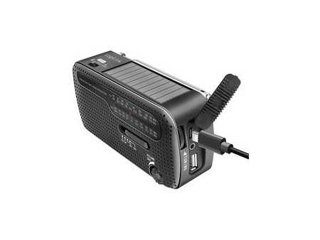 LogiLink Radio solaire avec dynamo, noir