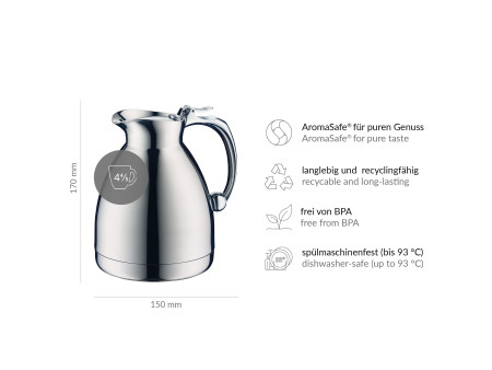 alfi Pichet isotherme HOTELLO 0,6 litre, inox poli