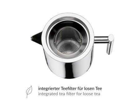 alfi Théière TEA POT, 1,4 litre, inox poli