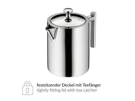 alfi Théière TEA POT, 1,4 litre, inox poli