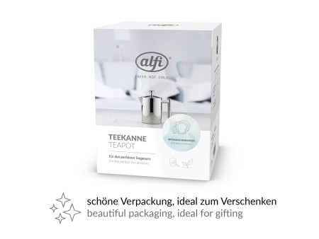 alfi Théière TEA POT, 1,4 litre, inox poli
