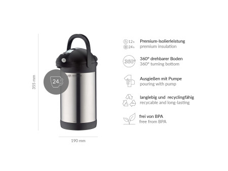 alfi Pichet isotherme à pompe BIG SPENDER TT, 3 litres
