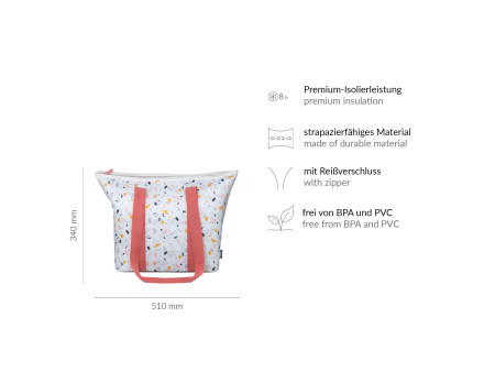 alfi Sac isotherme ISO SHOPPER, 17 L, motifs terrazzo