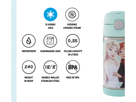 THERMOS Gourde isotherme FUNTAINER BOTTLE, Reine des neiges