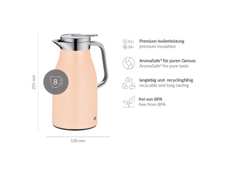 alfi Pichet isotherme SKYLINE, 1,0 litre, pastel apricot