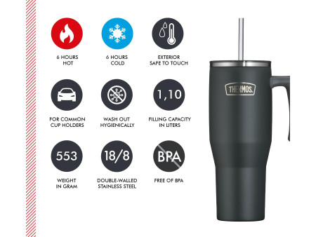 THERMOS Gobelet isotherme RS, 1,1 litre, noir