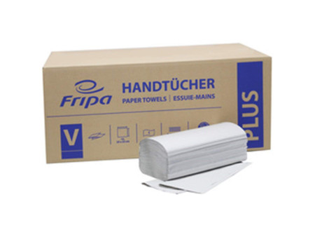 Fripa Essuie-mains PLUS, 250 x 230 mm, pli en V, naturel