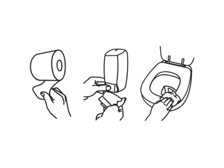 Fripa Distributeur désinfectant siège WC, plastique, blanc