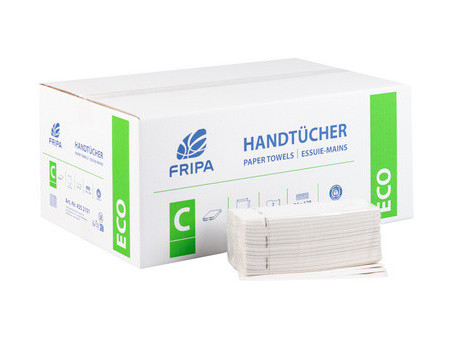Fripa Essuie-mains ECO, 250 x 230 mm, pli en V, blanc