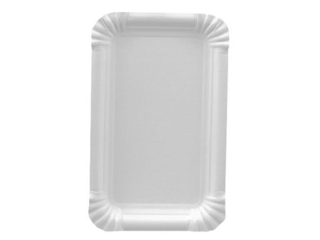 PAPSTAR Assiette en carton 'pure' rectangulaire, blanc