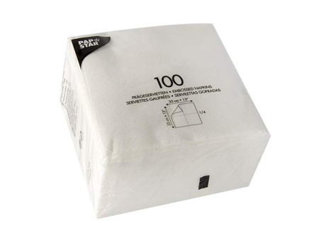PAPSTAR Serviette, 330 x 330 mm, 1 couche, blanc