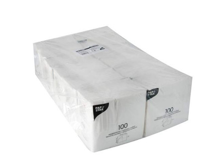 PAPSTAR Serviette, 330 x 330 mm, 1 couche, blanc
