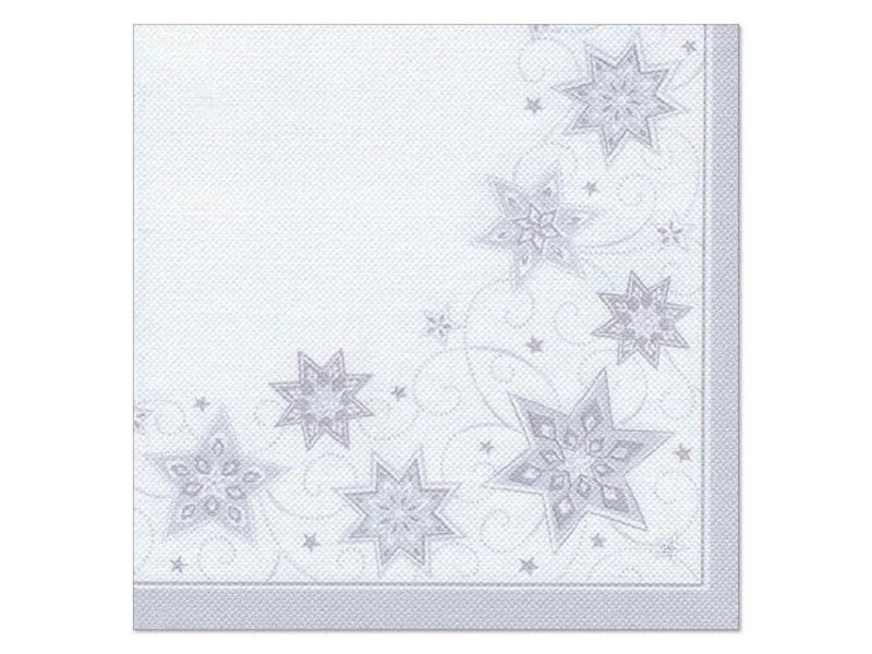 PAPSTAR Serviette à motif de Noël 'Just Stars', blanc