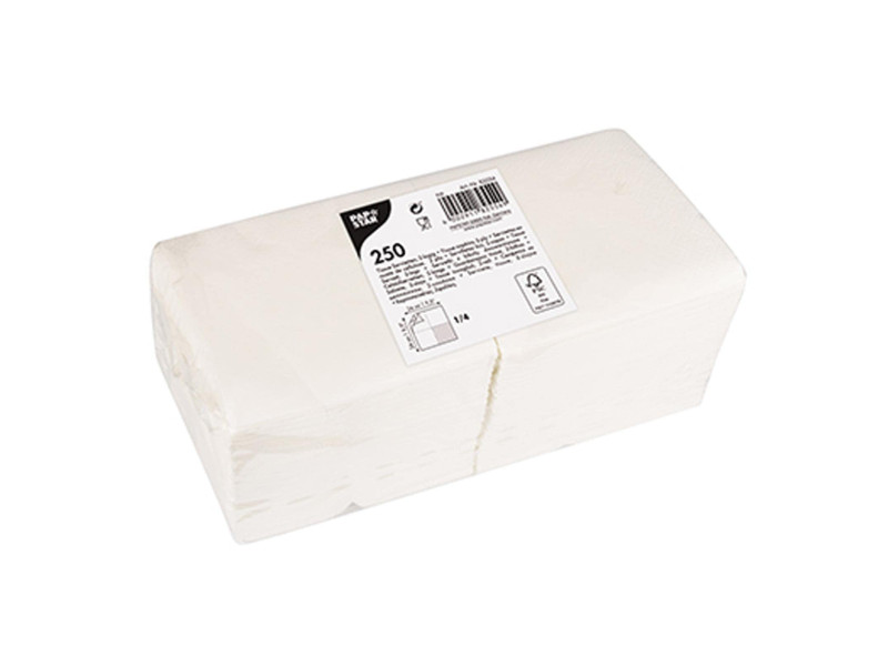 PAPSTAR Serviette cocktail, 240 x 240 mm, 2 couches, blanc