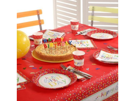 PAPSTAR Serviette à motif 'Happy Birthday', 330 x 330 mm