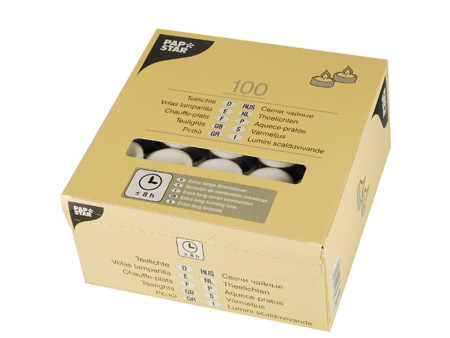 STARPAK Bougie chauffe-plat, diamètre: 38 mm, blanc