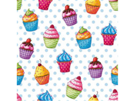 PAPSTAR Serviettes à motif 'Cupcakes', 330 x 330 mm