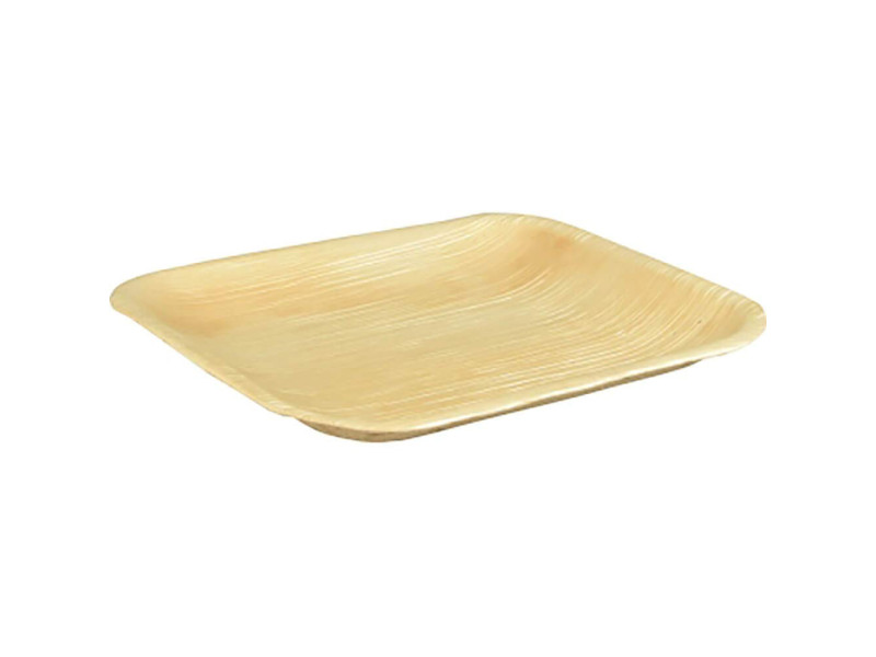 PAPSTAR Assiette en feuille de palme 'pure', carré