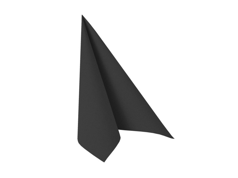 PAPSTAR Serviette cocktail, 240 x 240 mm, 3 couches, noir