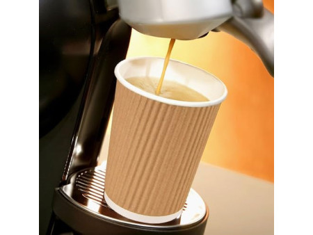 PAPSTAR Gobelet en carton 'pure' Ripple Wall, 0,3 l, beige
