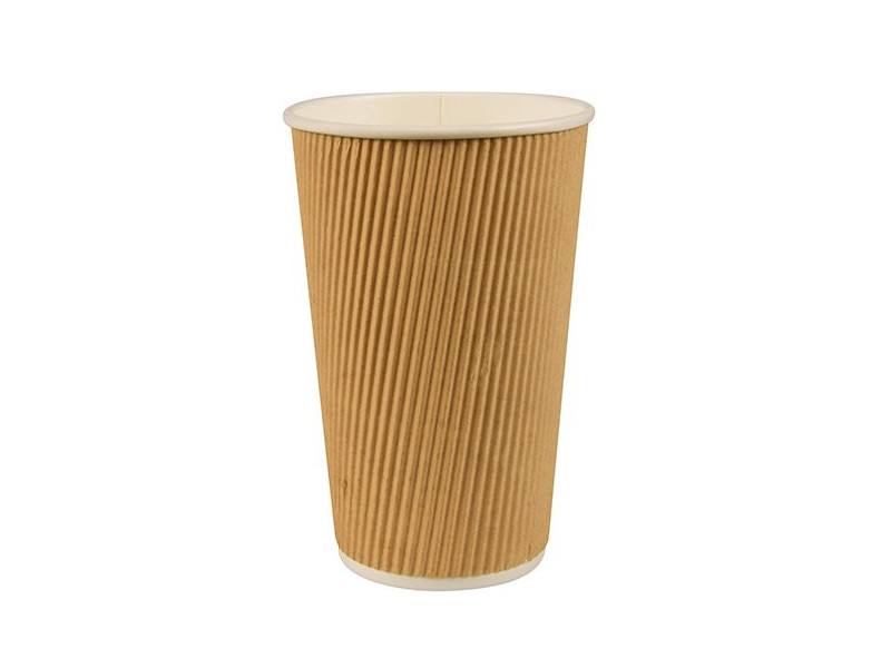 PAPSTAR Gobelet en carton 'pure' Ripple Wall, 0,4 l, beige