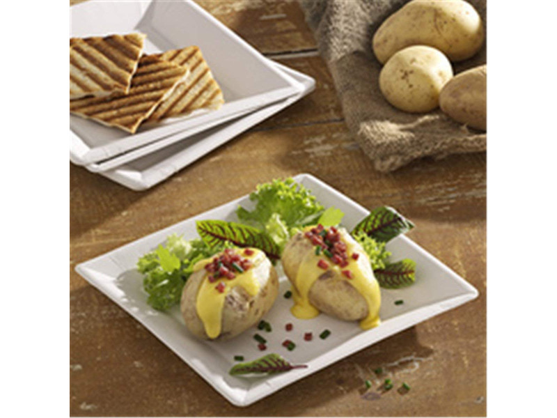 PAPSTAR Assiette en carton 'pure' carré, 225 x 225 x 18 mm