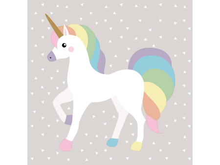 PAPSTAR Serviettes à motif 'licorne', 330 x 330 mm